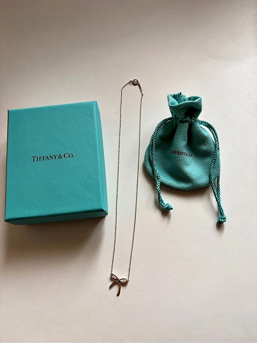 Tiffany & Co. Bow Pendant Necklace